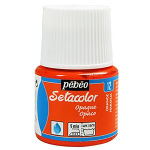 Farba do tkanin Pebeo Setacolor 45ml, Pomarańczowa/12 Orange